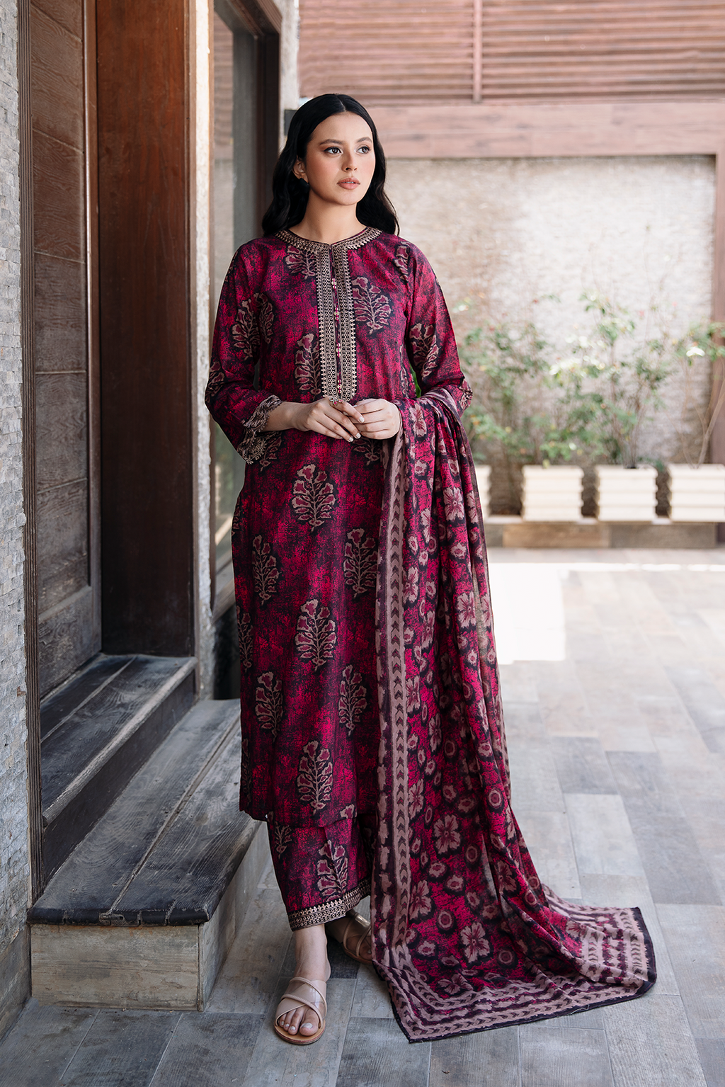 3 Piece - Embroidered  Lawn Suit - 1010