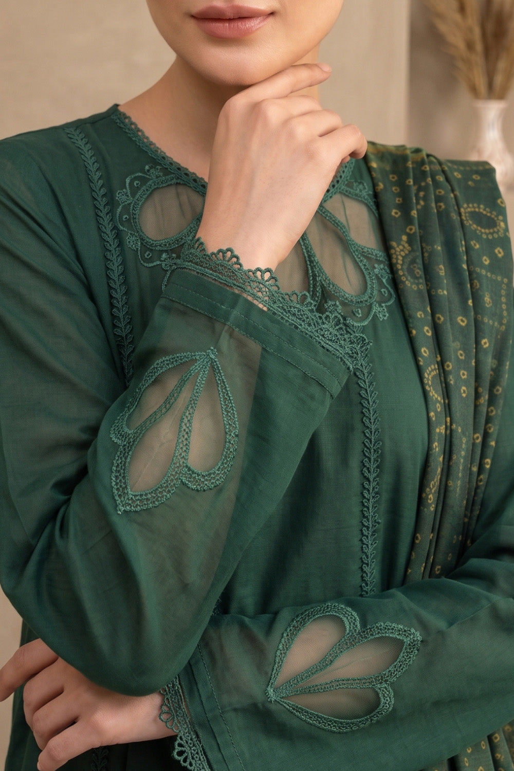 2 Piece - Embroidered  Lawn Suit - 1008