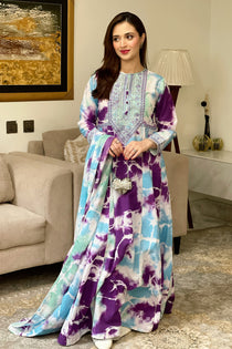 2 Piece - Embroidered Digital Printed Lawn Suit - 1015