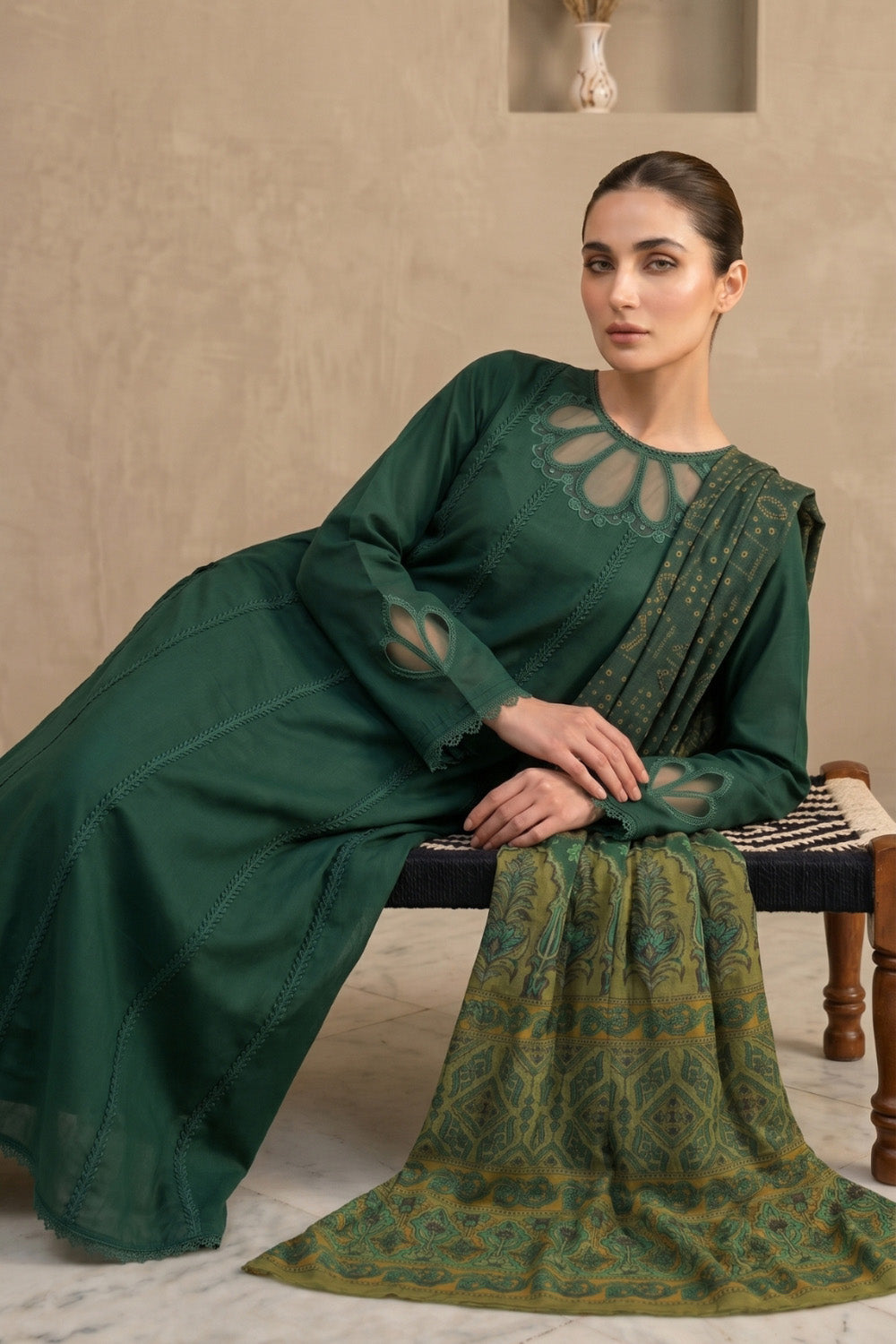 2 Piece - Embroidered  Lawn Suit - 1008