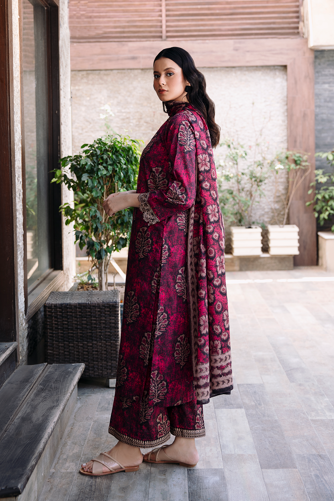 3 Piece - Embroidered  Lawn Suit - 1010