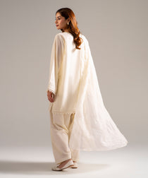 3 Piece - Embroidered  Dobby Suit - 1002