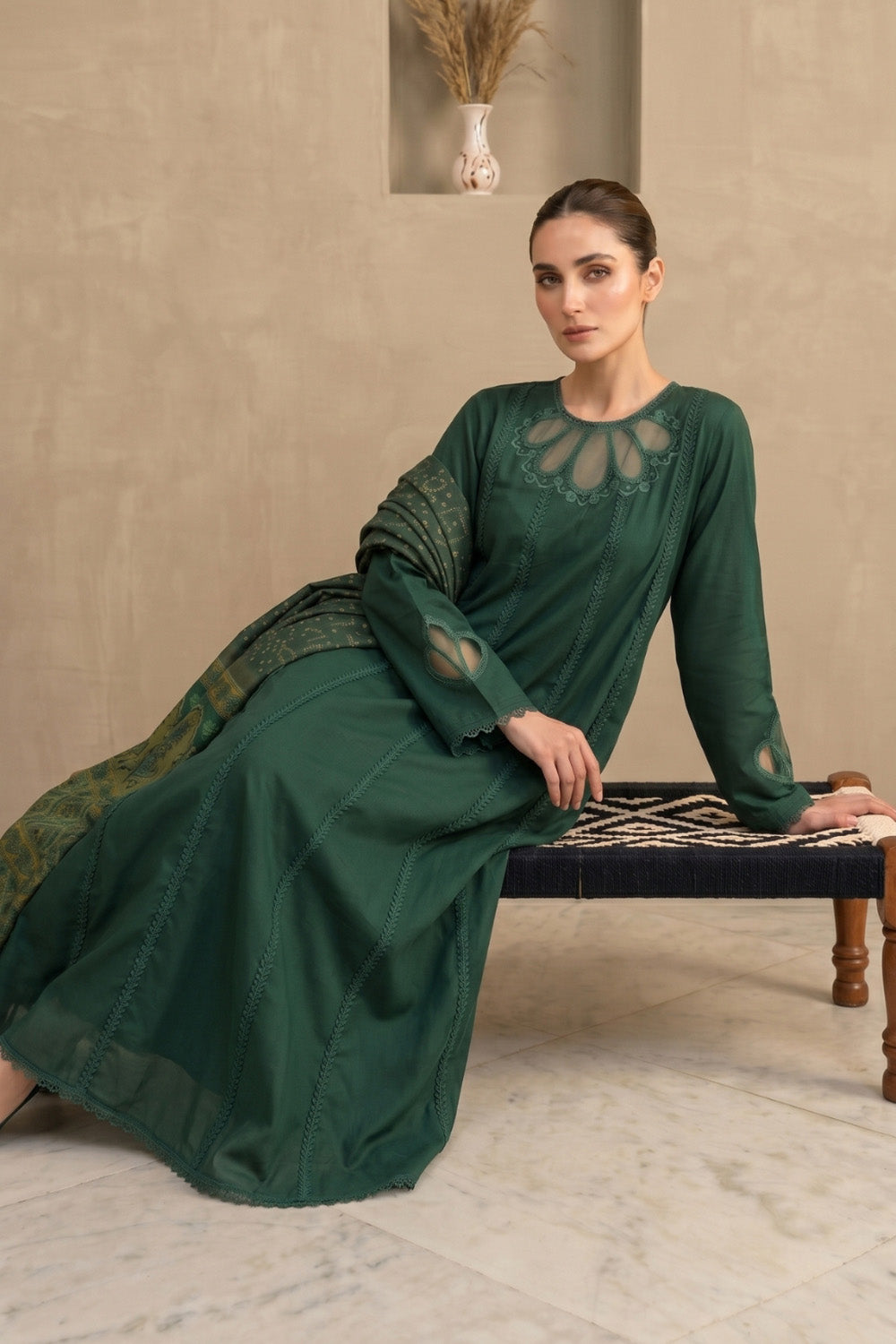 2 Piece - Embroidered  Lawn Suit - 1008 Secondary image