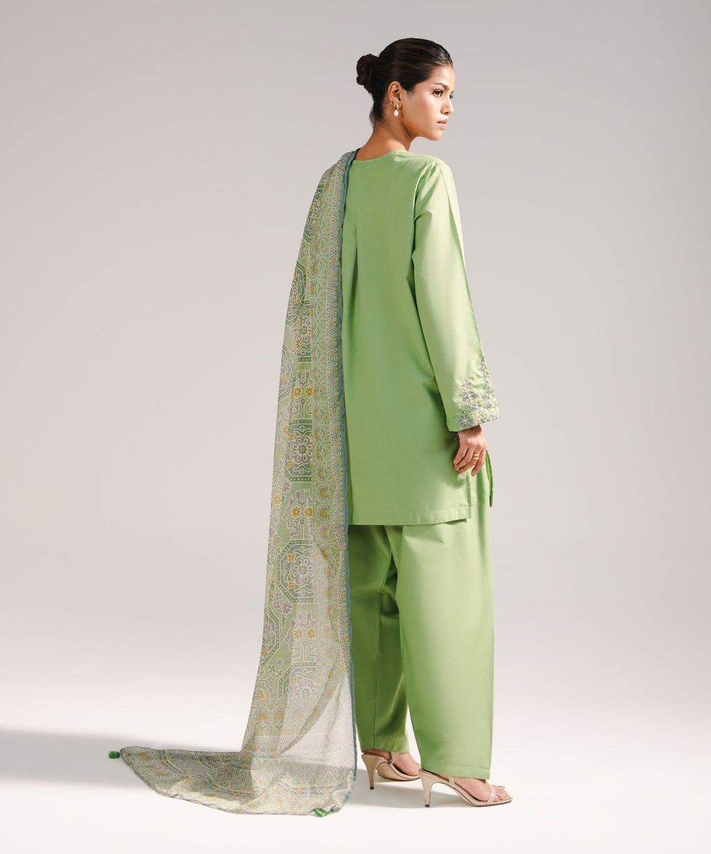 3 Piece - Embroidered  Lawn Suit - 1001
