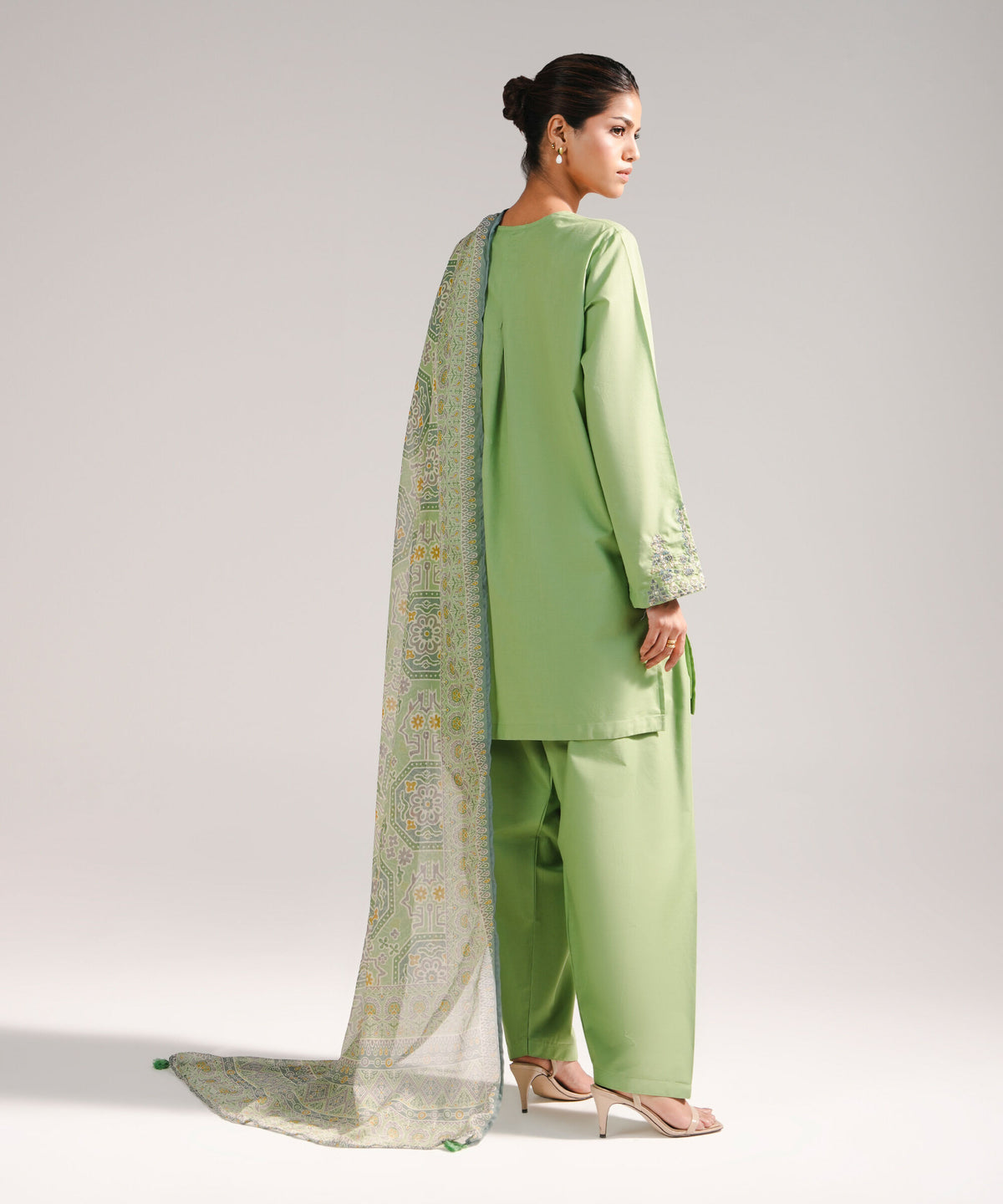 3 Piece - Embroidered  Lawn Suit - 1001