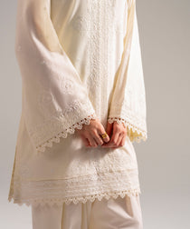 3 Piece - Embroidered  Dobby Suit - 1002