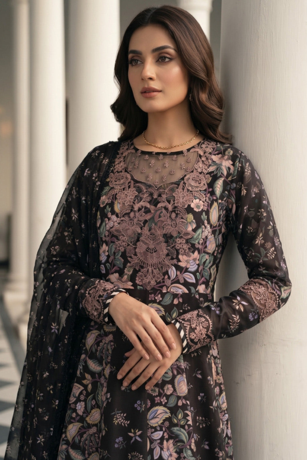 2 Piece - Embroidered  Lawn Suit - 1018