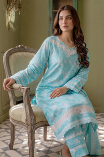 3 Piece - Embroidered Digital Printed Lawn Suit - 1016