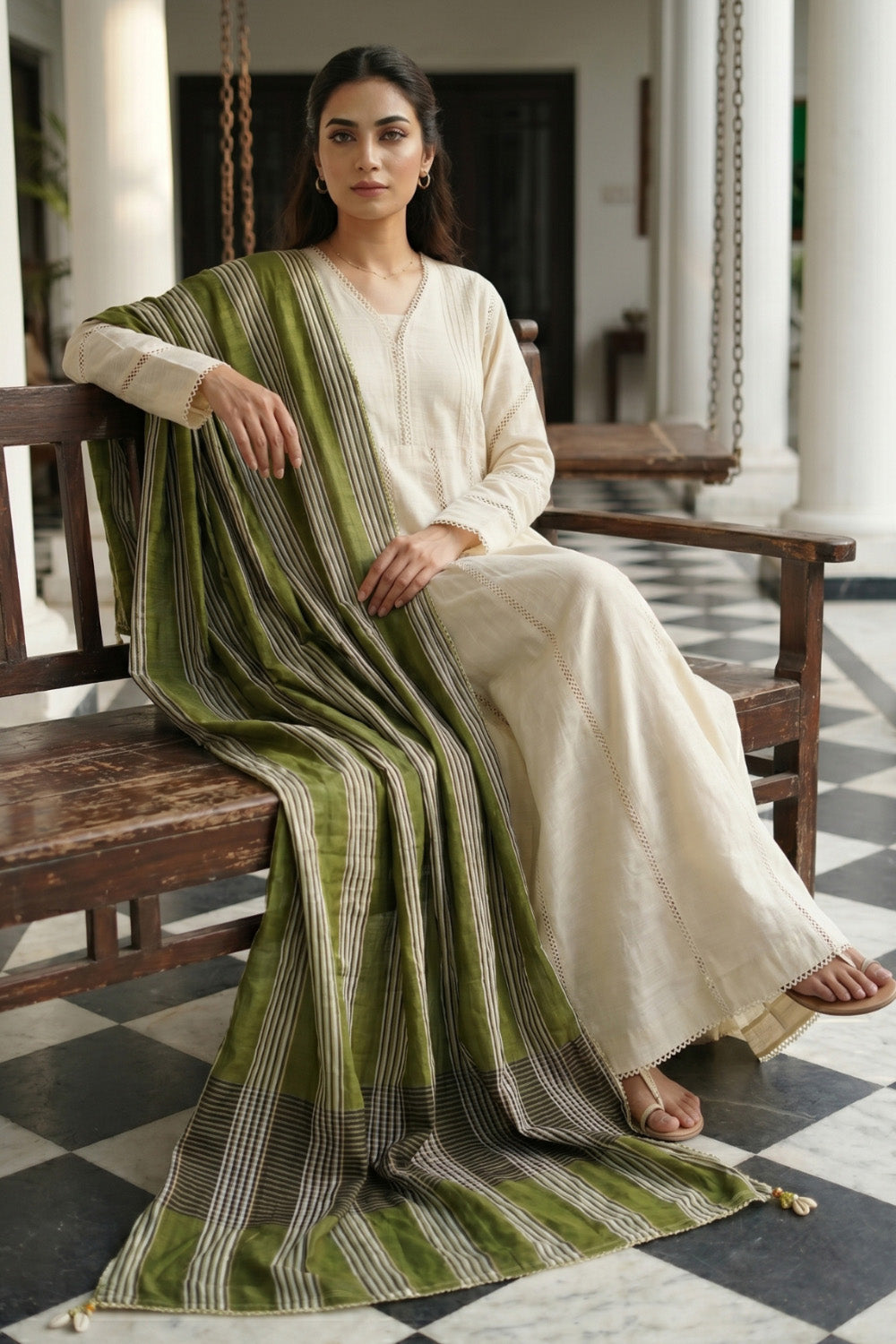 2 Piece - Textured Lawn Suit  - 1013 Secondary image