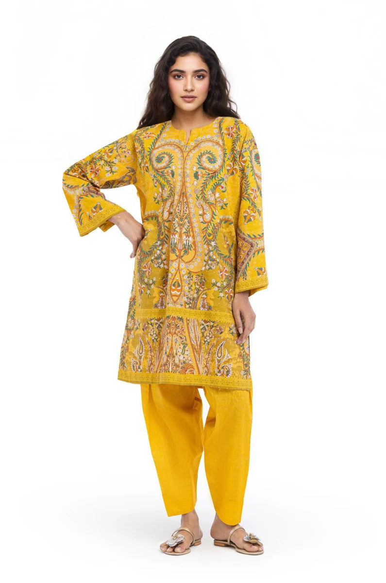 2 Piece - Printed  Lawn Suit - 1004
