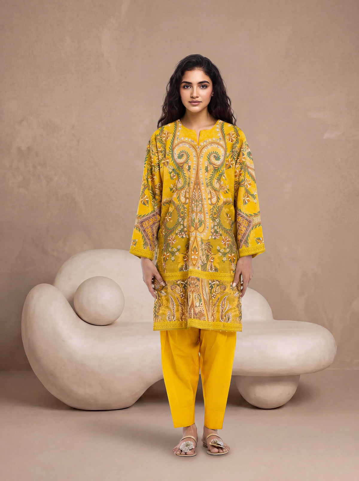 2 Piece - Printed  Lawn Suit - 1004