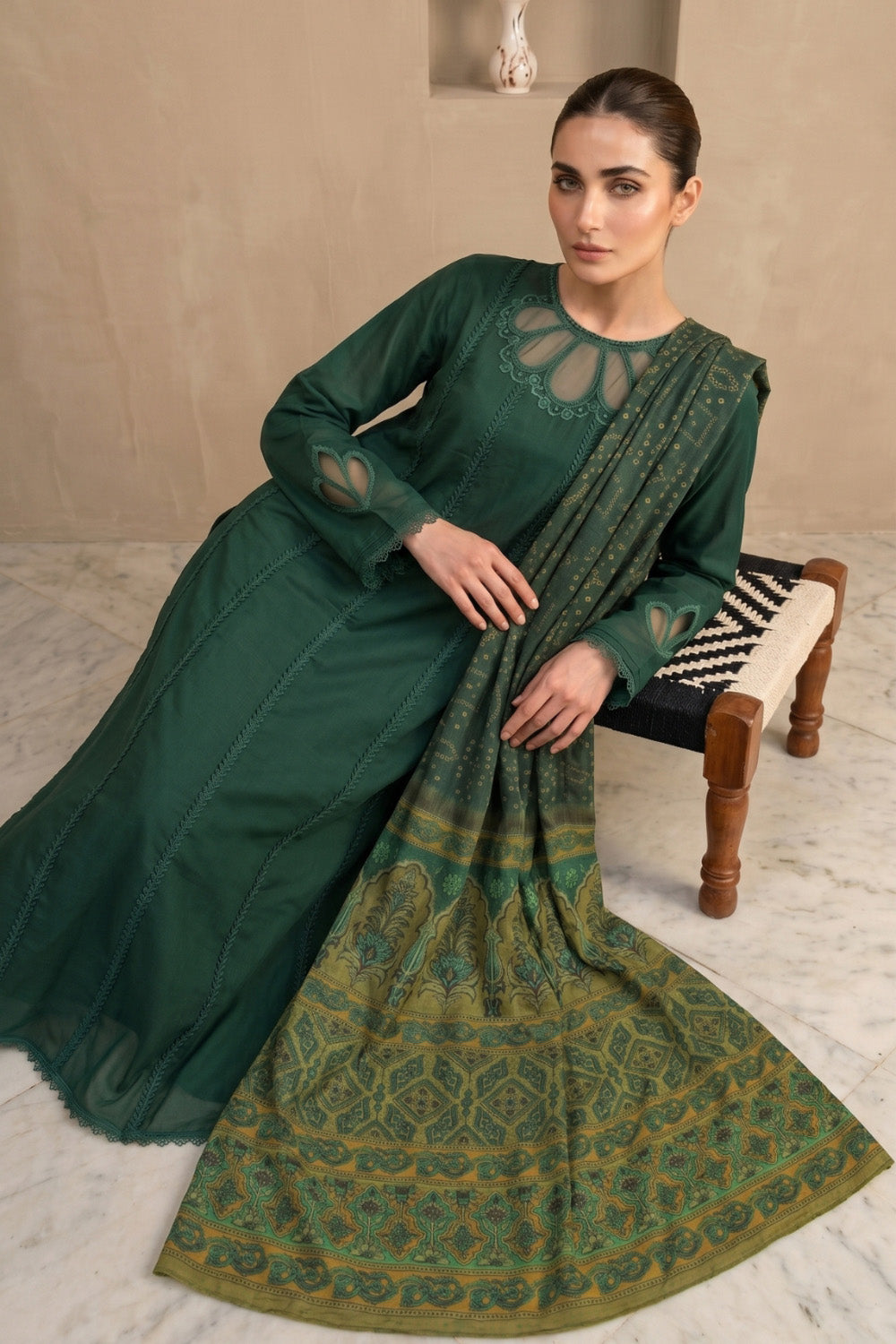 2 Piece - Embroidered  Lawn Suit - 1008