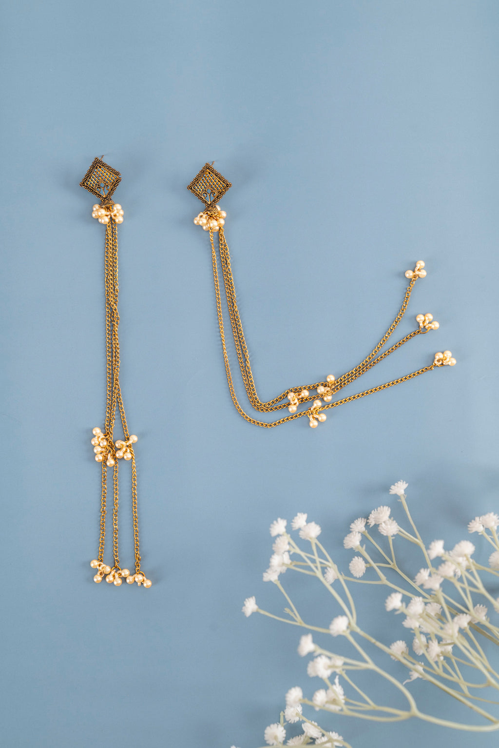Kashmiri Earing - Golden - 1052