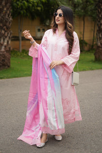3 Piece - Embroidered  Lawn Suit - 1012