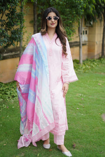 3 Piece - Embroidered  Lawn Suit - 1012