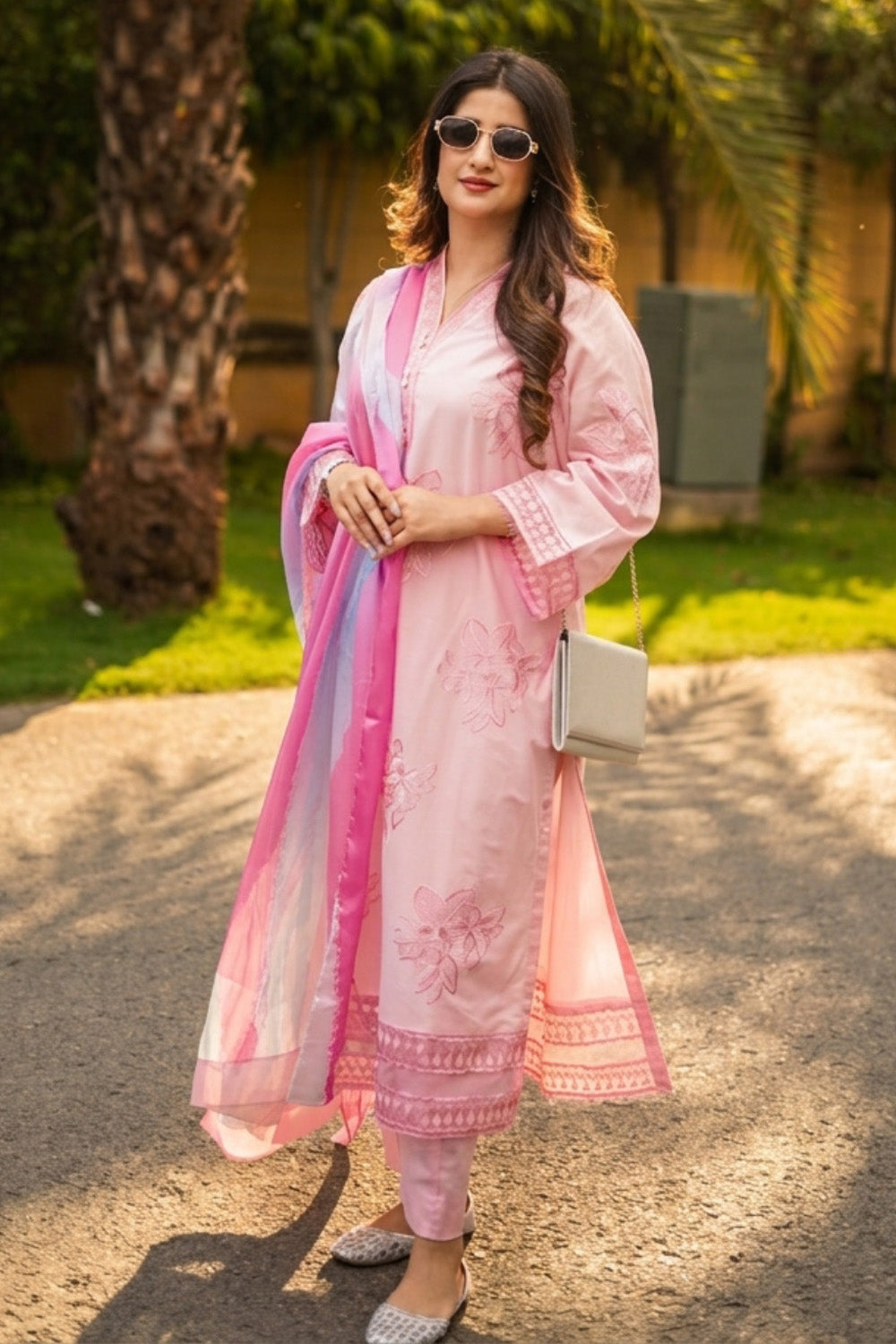 3 Piece - Embroidered  Lawn Suit - 1012