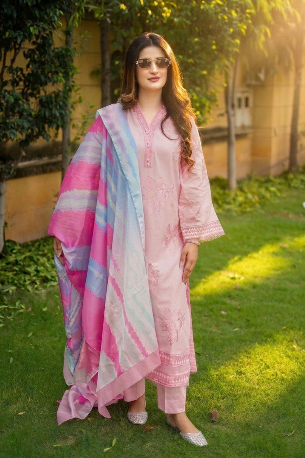 3 Piece - Embroidered  Lawn Suit - 1012 Main image