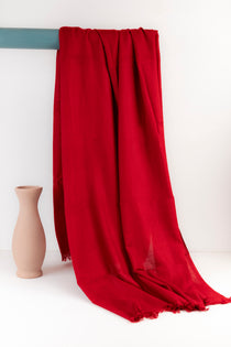 Wool Shawl  - Blood Red - 1020